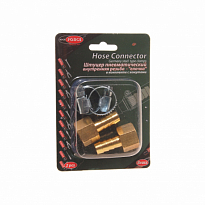 Штуцер RF-FFH06/06 пневматический внутр. резьба 3/8"- "елочка" 10мм (2 шт. + хомуты) в блистере ROCK